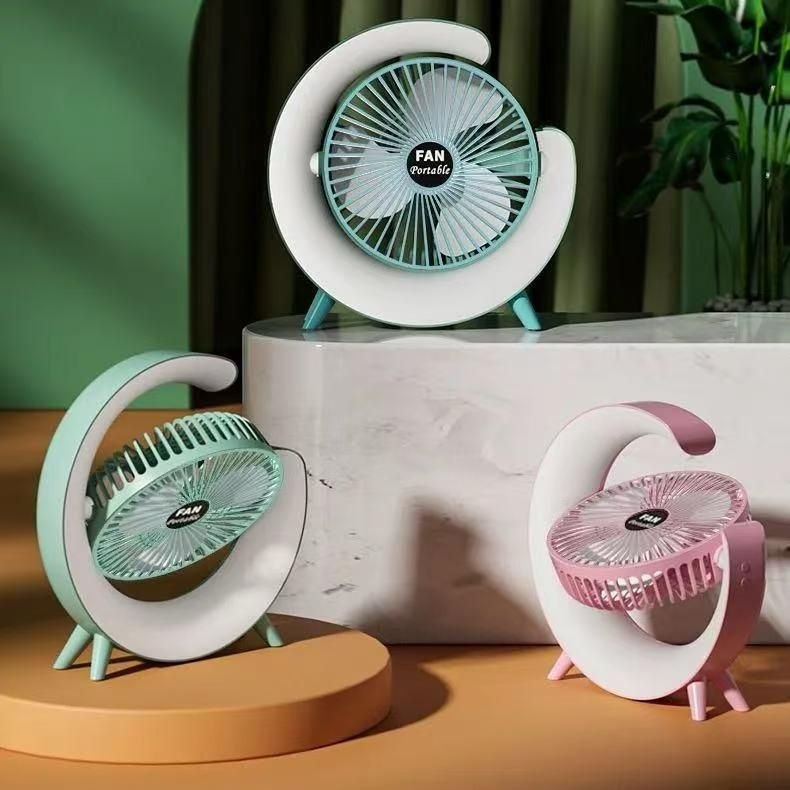 Ventilateur de Bureau USB avec Lumière LED