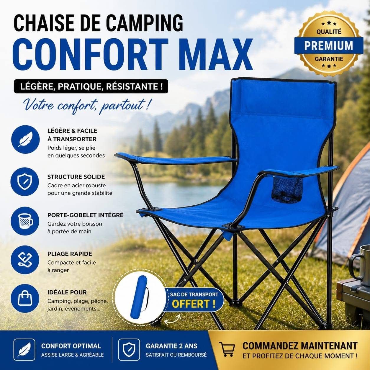 Chaise Pliante Multifonction