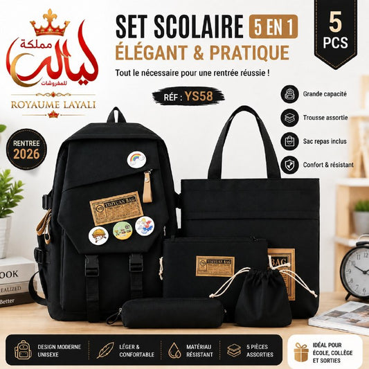 Ensemble Sac à Dos 5 Pièces Luckey Sunday
