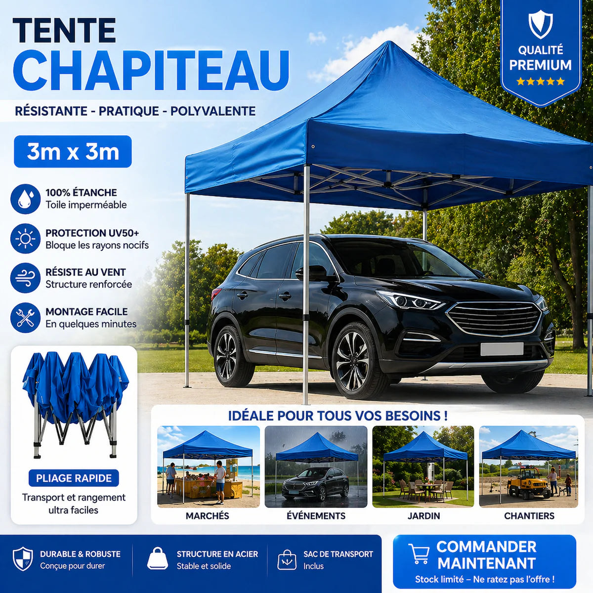 Tente chapiteau 3m