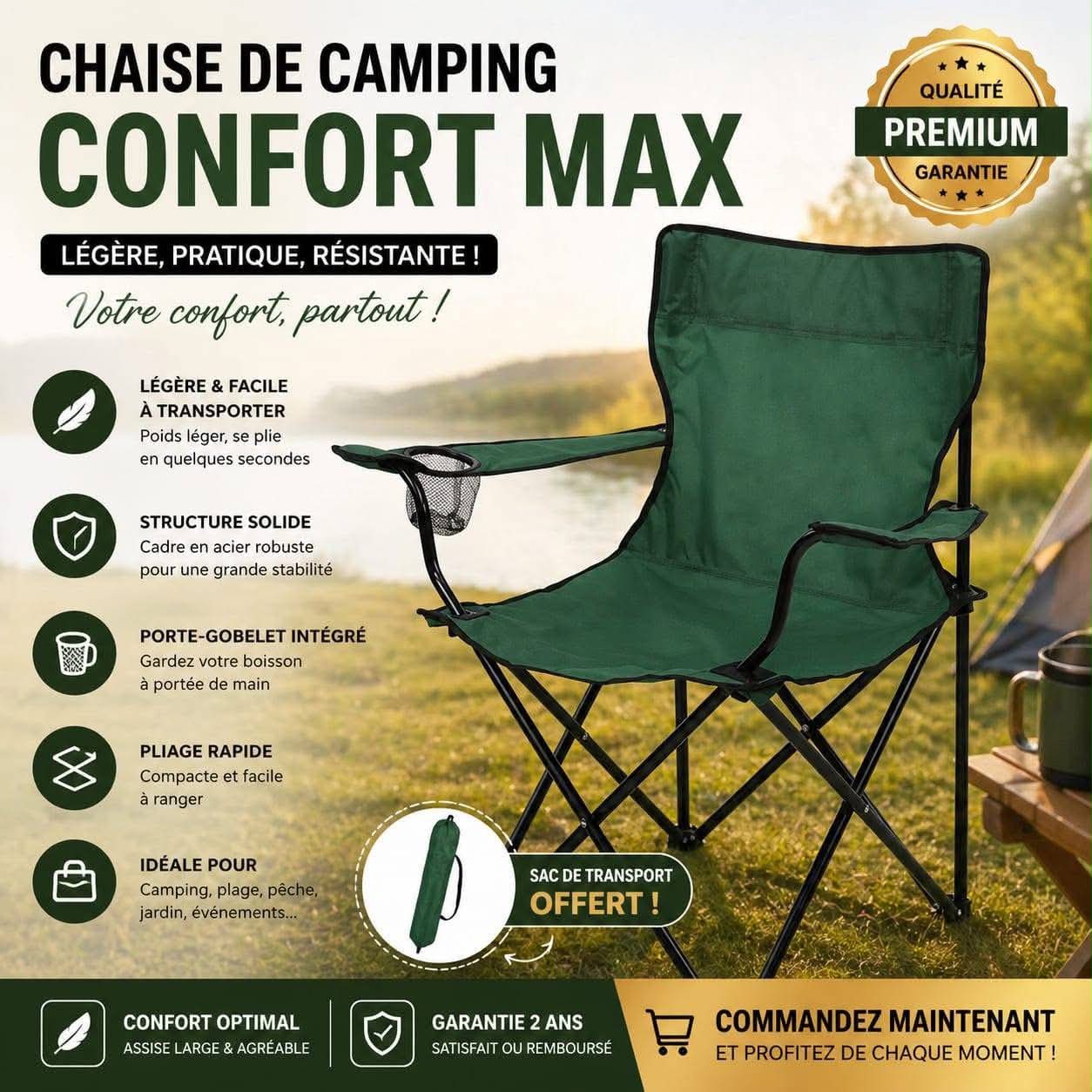 Chaise Pliante Multifonction