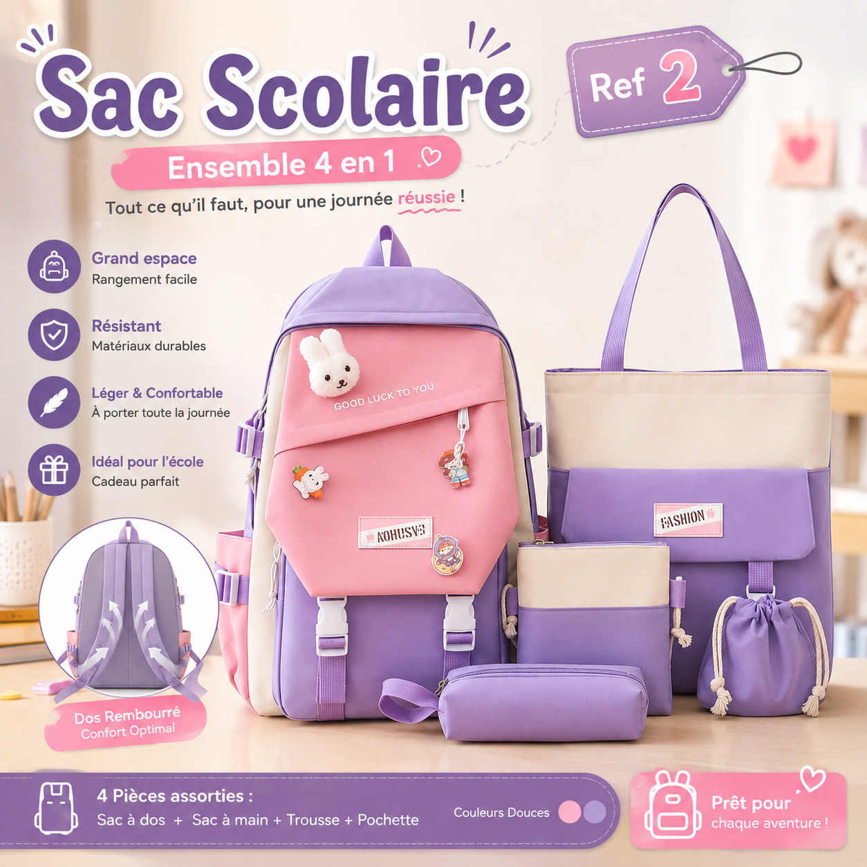Pack Étudiant TV4 - Kawaii 4 en 1