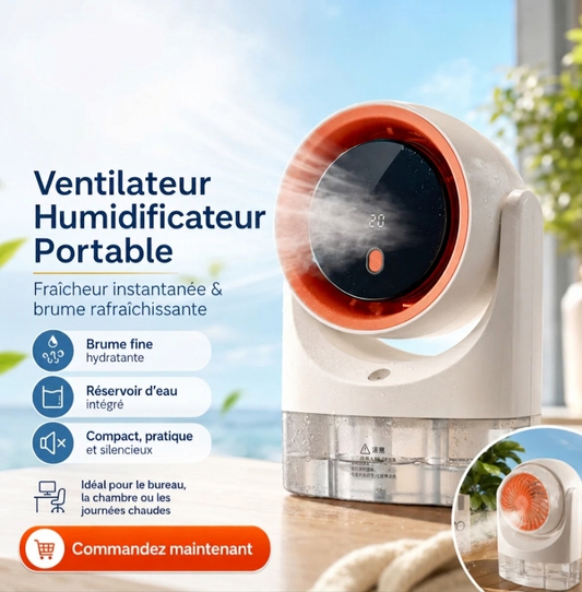 Ventilateur Humidificateur Portable